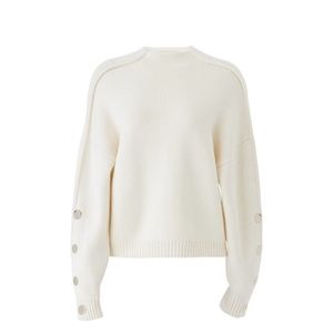 Ba&sh Astana Wool Knit Mock Neck Seamed Sweater Small/1